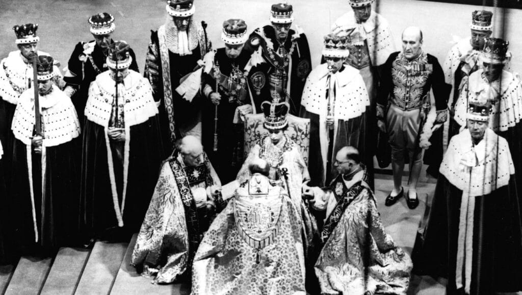 Coronation of Queen Elizabeth II for British Monarch.