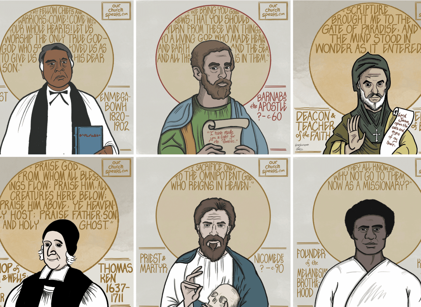 Our Church Speaks saints by Ben Lansing
