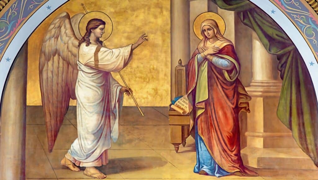 The Annunciation fresco, Metropolitan Cathedral, Athens