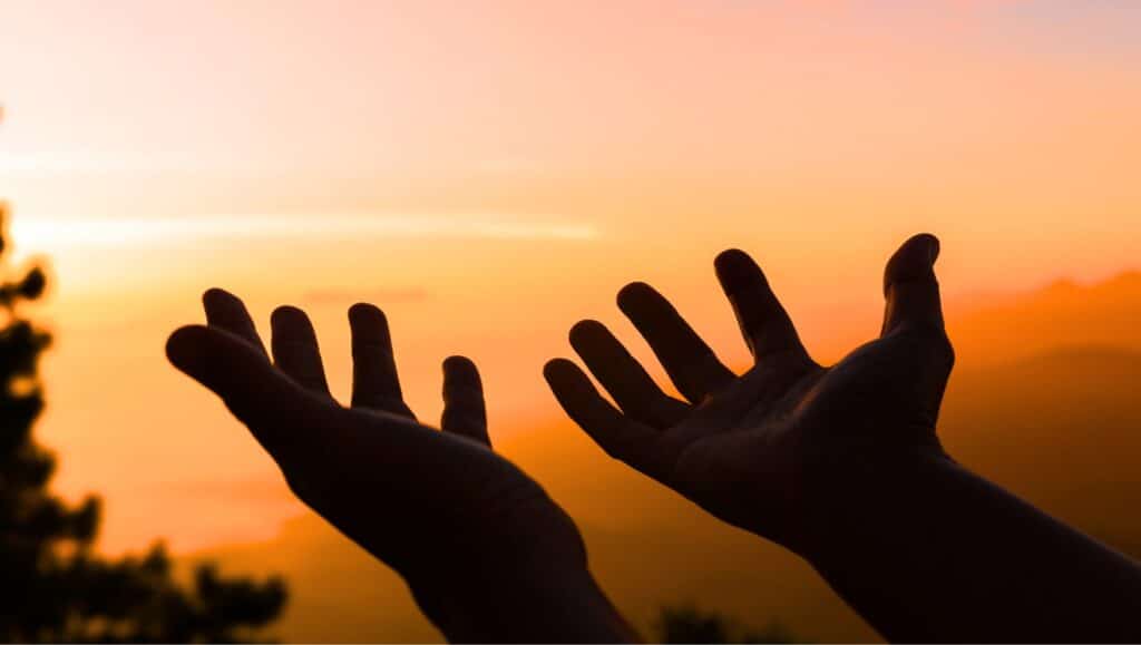 Hands Open in Humble Thanks