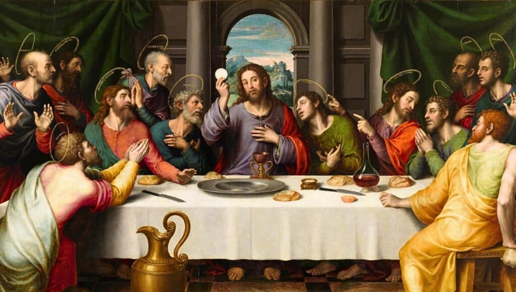 The Last Supper by Juan de Juanes for Maundy Thursday.