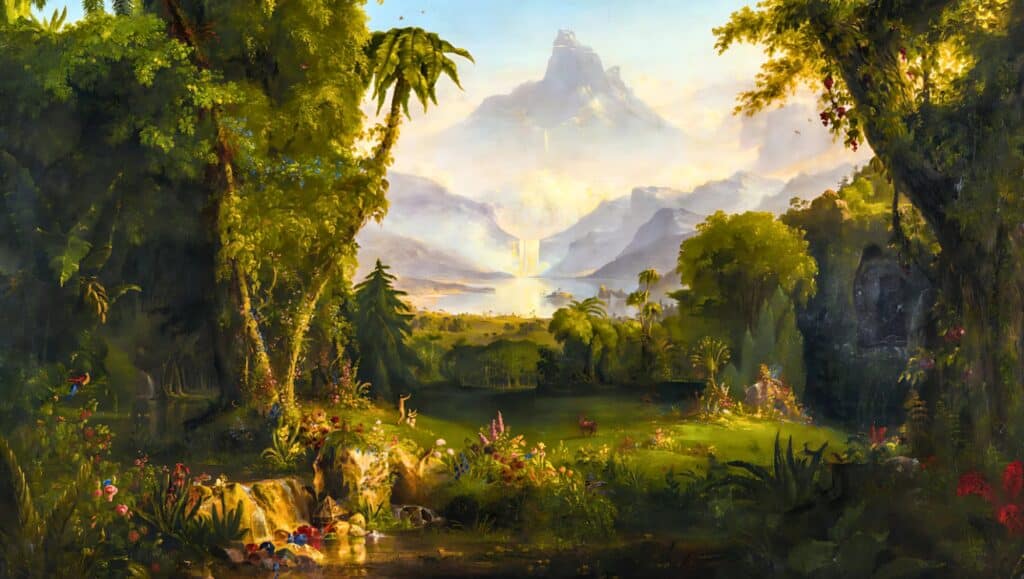 Garden of Eden. For Maker of Heaven and Earth.